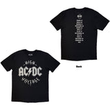 AC/DC: Silver High Voltage EU Tour '25 T-shirt – officielt merchandise