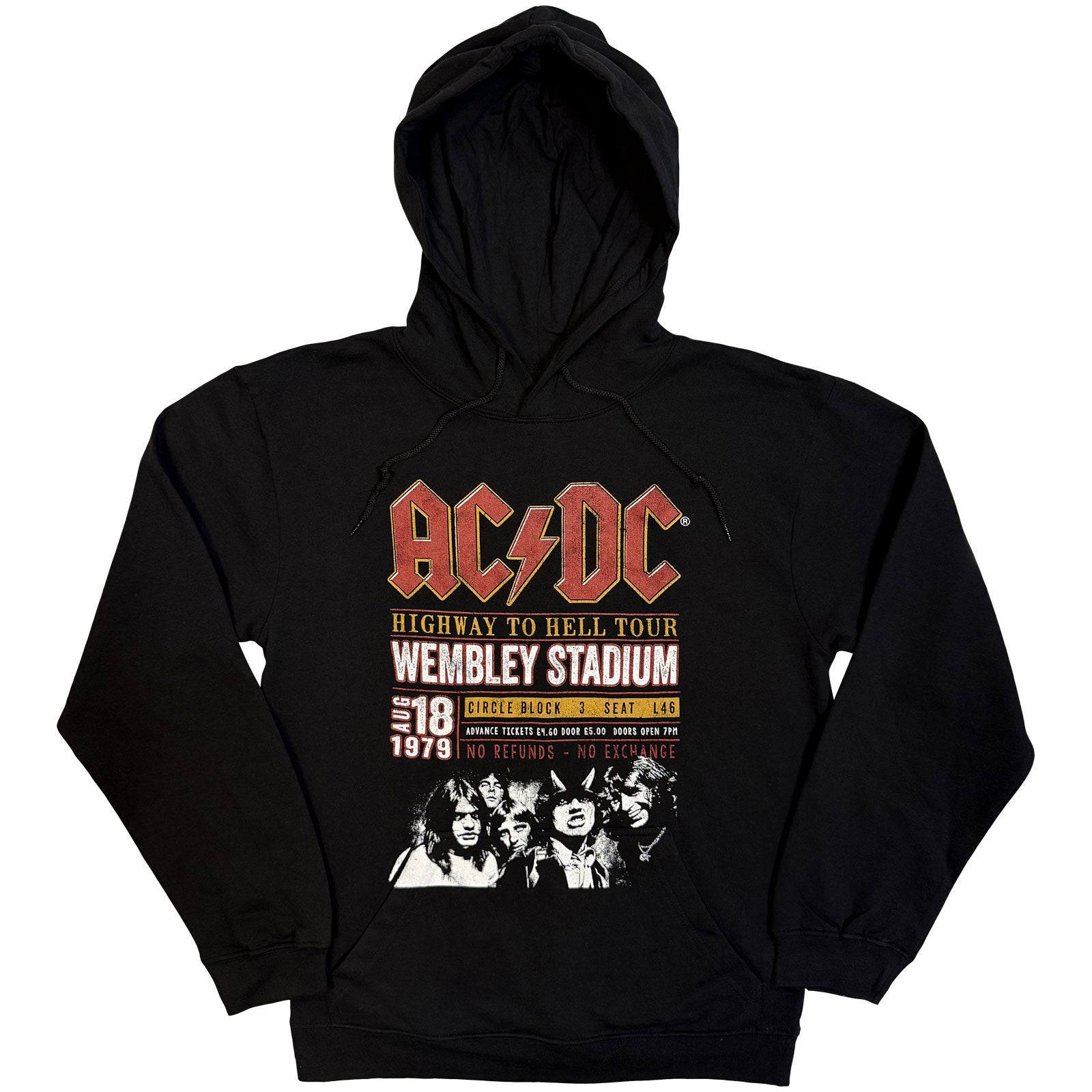 AC/DC: Wembley '79 Hoodie – officielt merchandise