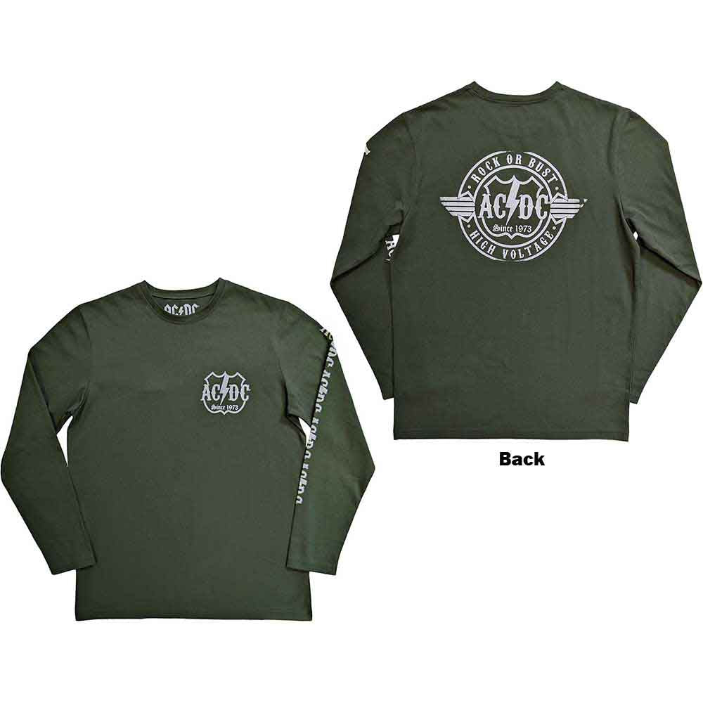 AC/DC: Rock Or Bust (Back & Sleeve Print) Long Sleeve – officielt merchandise