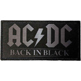 AC/DC: Back In Black 1 Patch – officielt merchandise