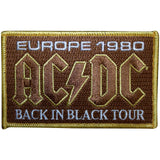 AC/DC: Europe 1980 Back In Black Tour Standard Patch