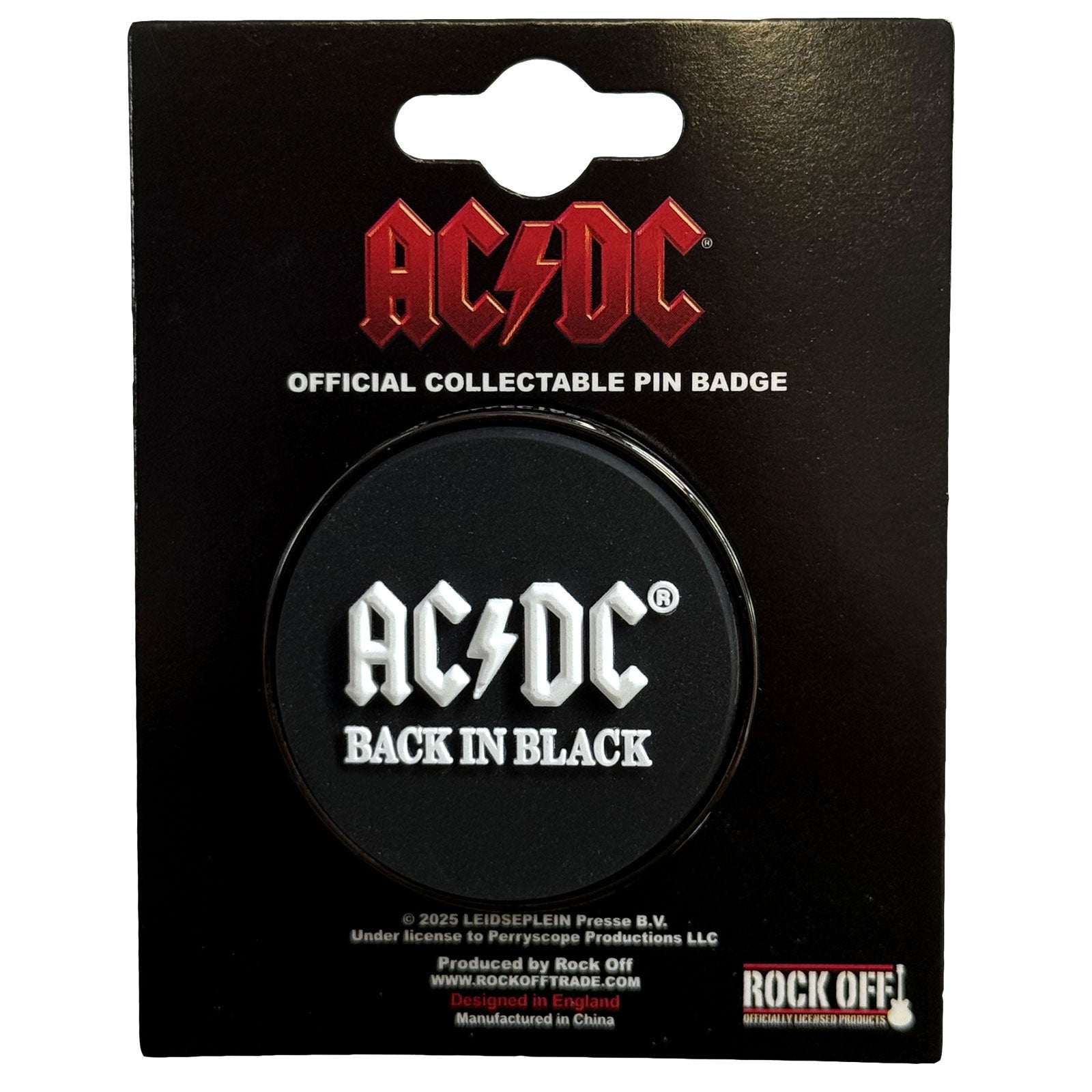 AC/DC: Back In Black Pin Badge