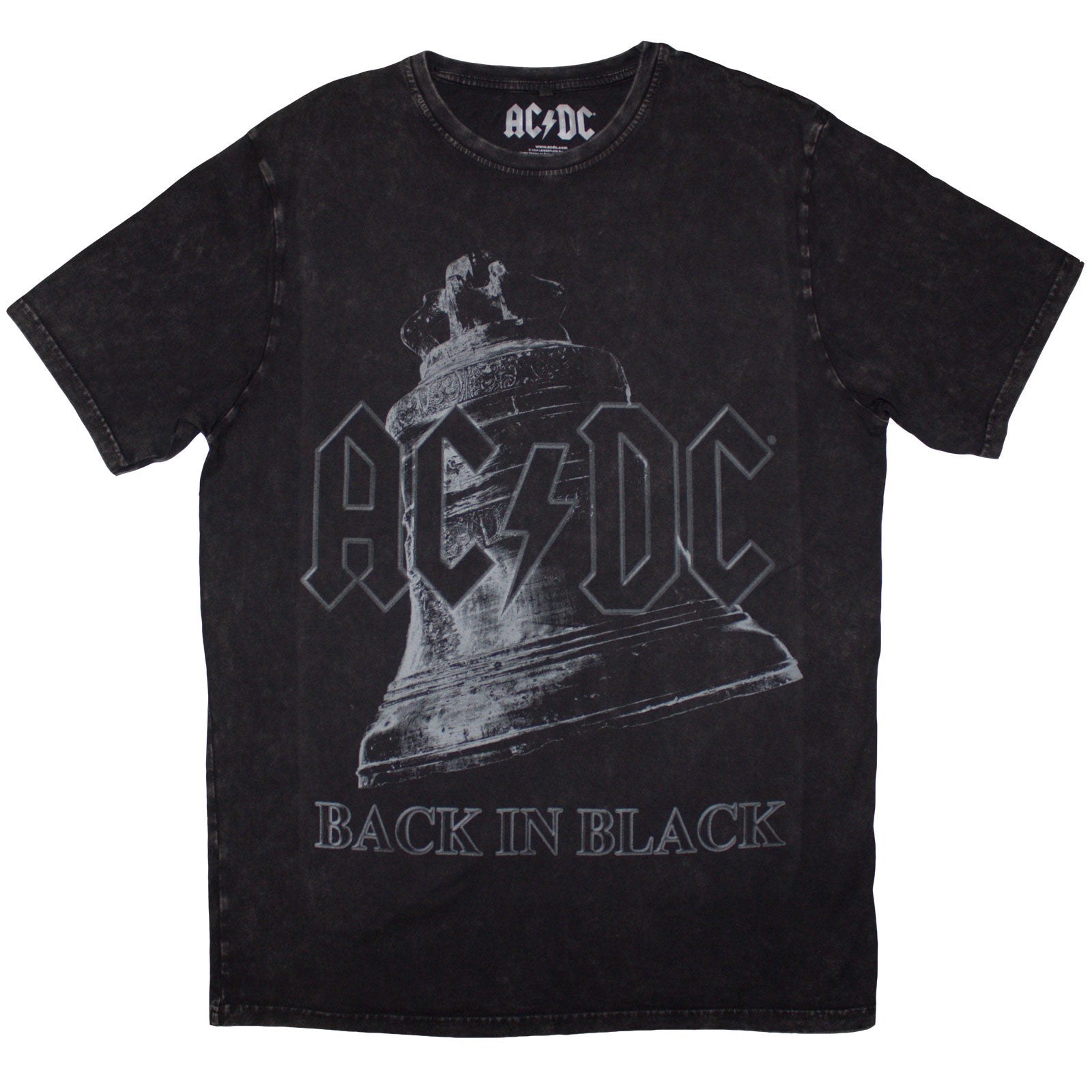 AC/DC: Back In Black Bell Stone Wash T-Shirt (Wash)