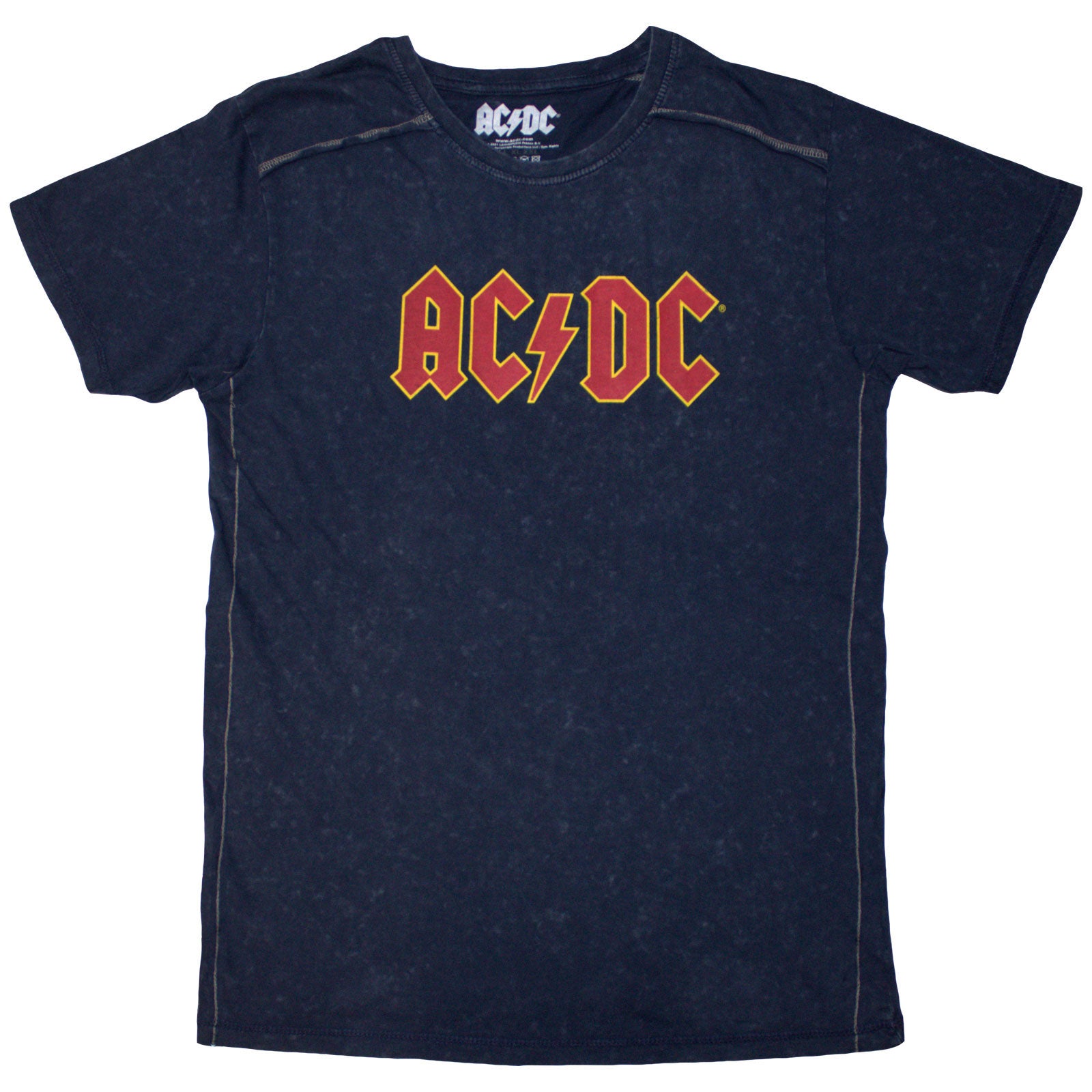 AC/DC: Logo (Navy Blue) (Wash Collection) T-shirt – officielt merchandise