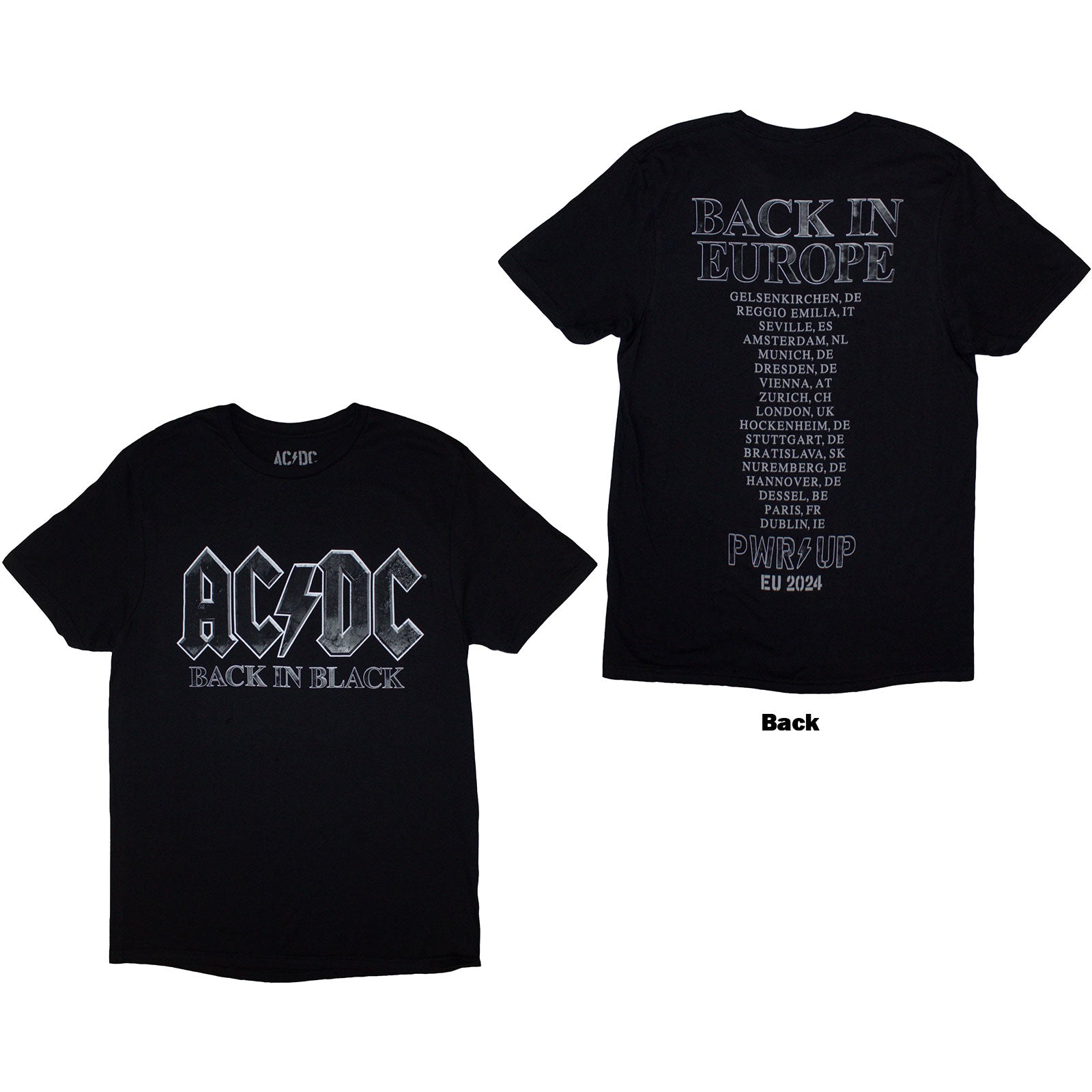 AC/DC: Back In Black PWR-UP EU Tour '24 T-Shirt