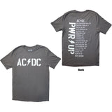 AC/DC: Logo PWR-UP EU Tour '24 T-Shirt (Back Print)