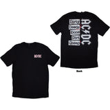 AC/DC: Mini Logo / Dirty Deeds T-Shirt (Back Print)