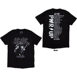 AC/DC: PWRD-UP B&W Photo EU Tour '24 T-Shirt (Back Print)