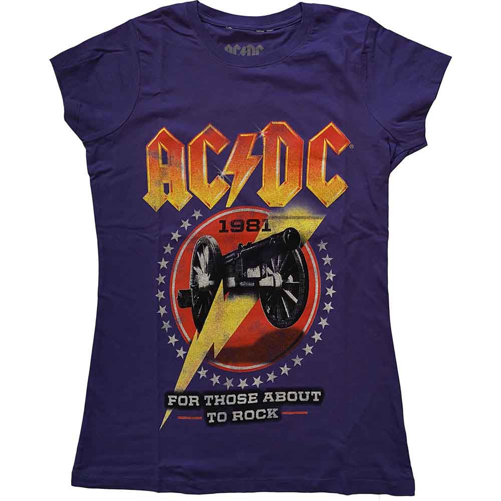 AC/DC: For Those About To Rock '81 (Purple) T-shirt – officielt merchandise