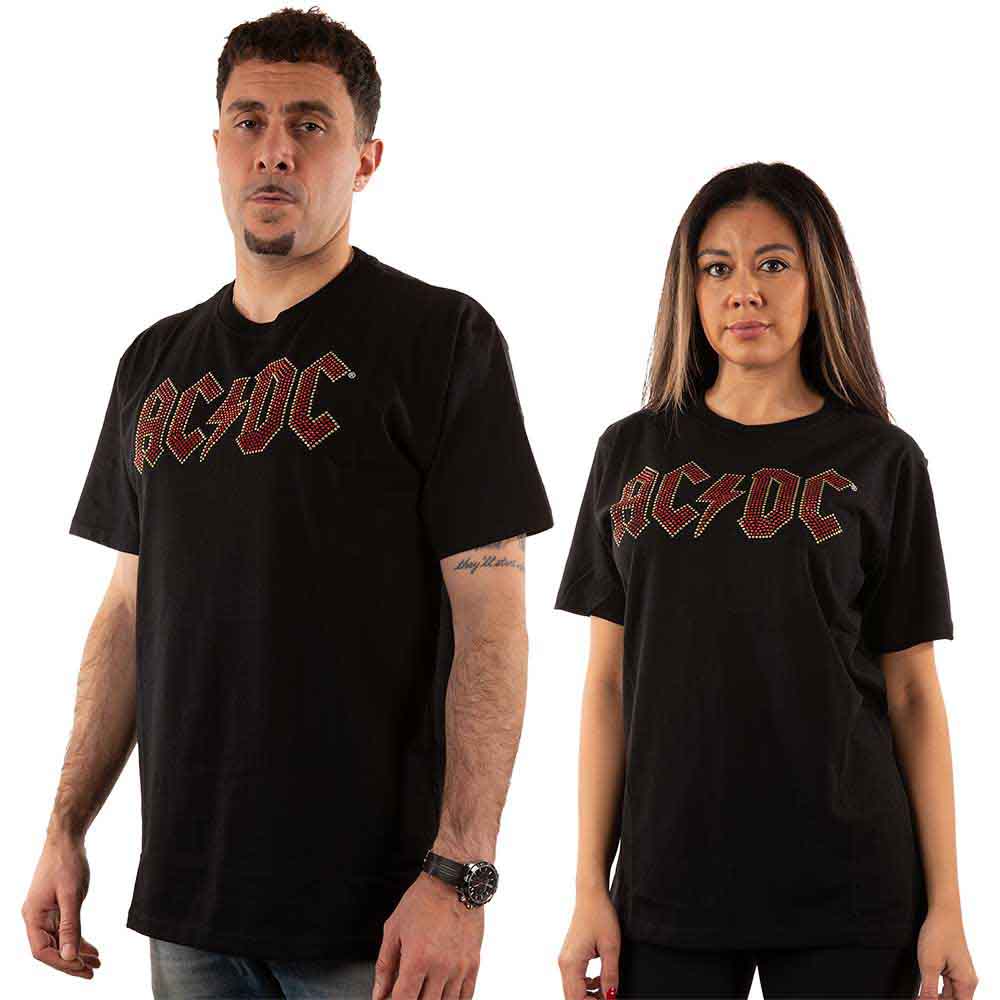 AC/DC: Full Colour Logo (Embellished) T-shirt – officielt merchandise