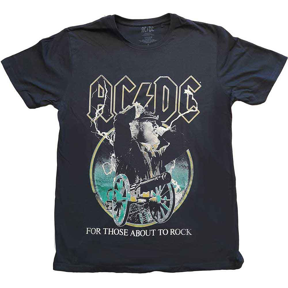 AC/DC: For Those About To Rock Yellow Outlines T-shirt – officielt merchandise