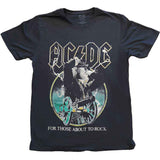 AC/DC: For Those About To Rock Yellow Outlines T-shirt – officielt merchandise