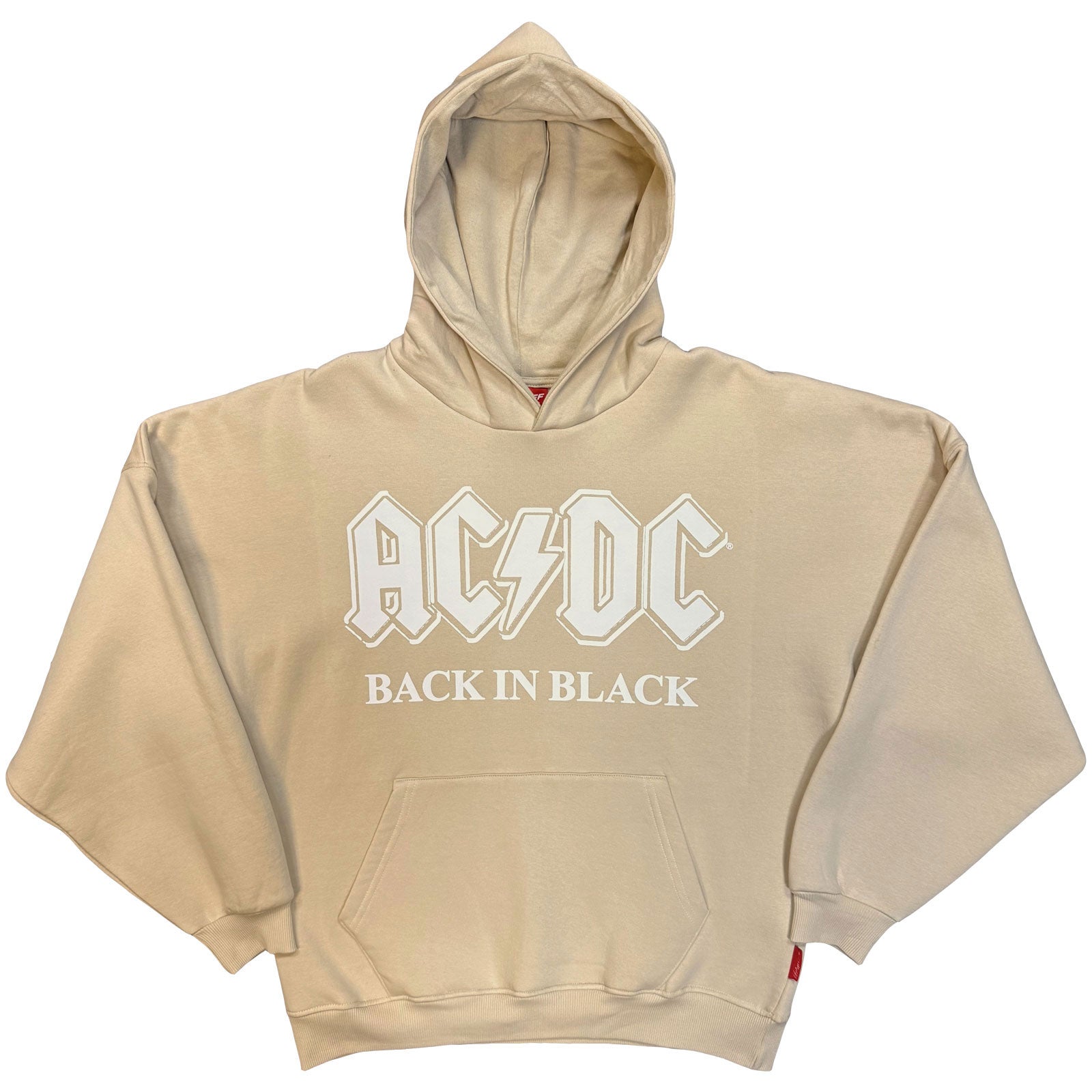 AC/DC: Back In Black (Natural) Hoodie – officielt merchandise