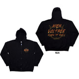 AC/DC: High Voltage RnR Zipped Hoodie (Back Print)