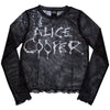 Alice Cooper: Dripping Logo Crop Top (Kvinder) (Mesh)