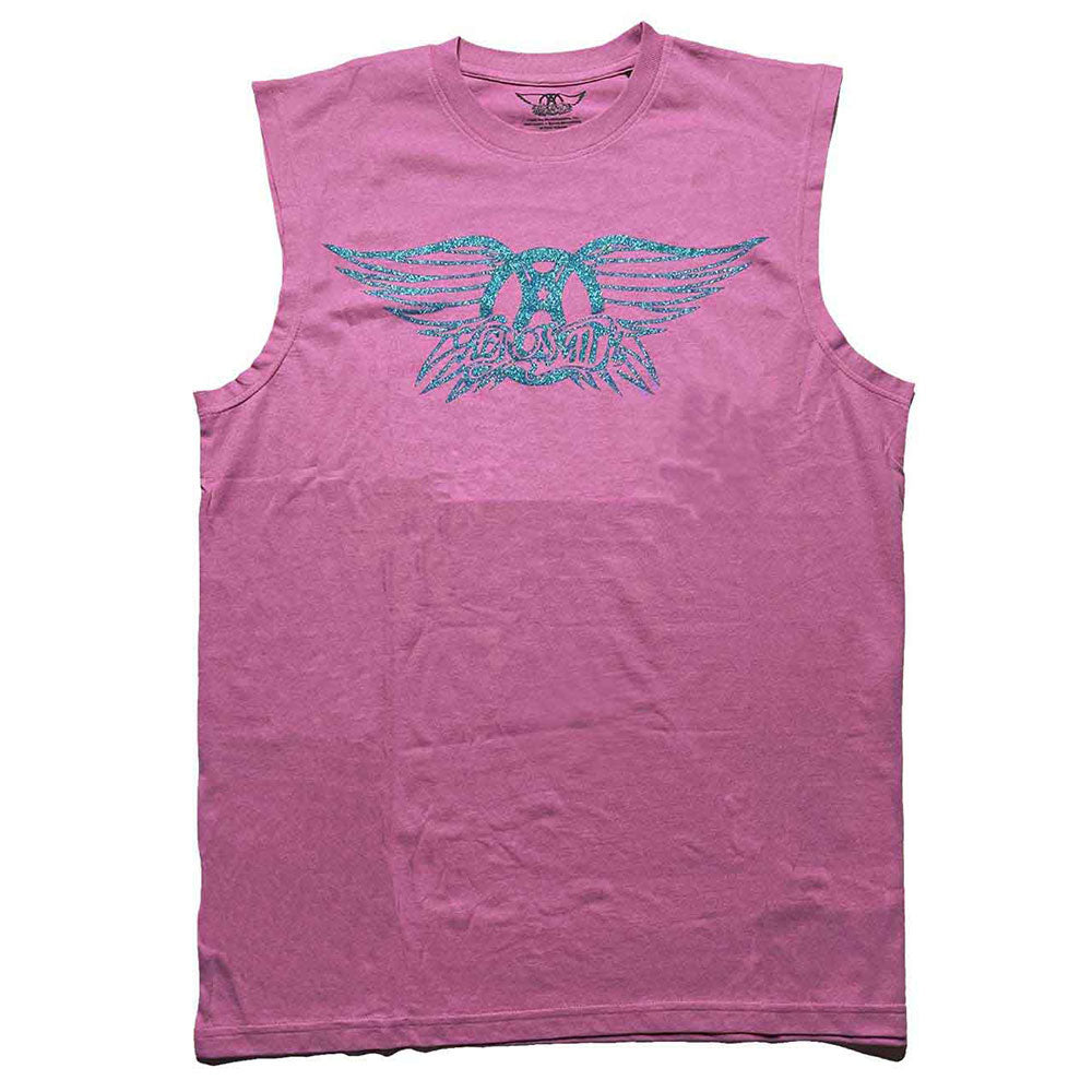 Aerosmith: Glitter Print Logo (Embellished) T-shirt – officielt merchandise