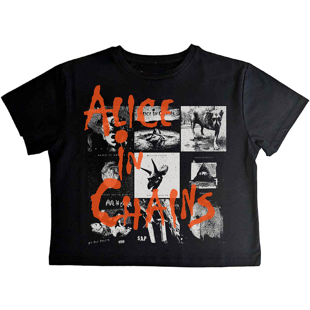 Alice In Chains: Albums Montage Crop Top (Kvinder)