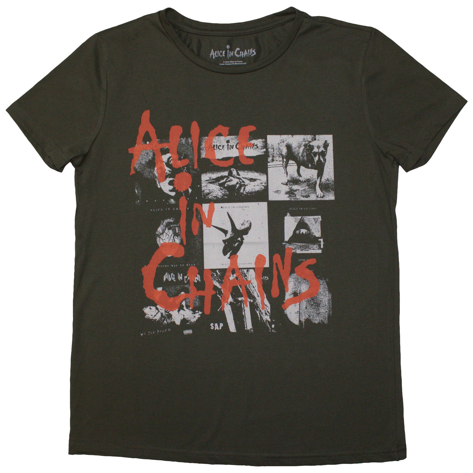 Alice In Chains: Albums Montage T-shirt – officielt merchandise