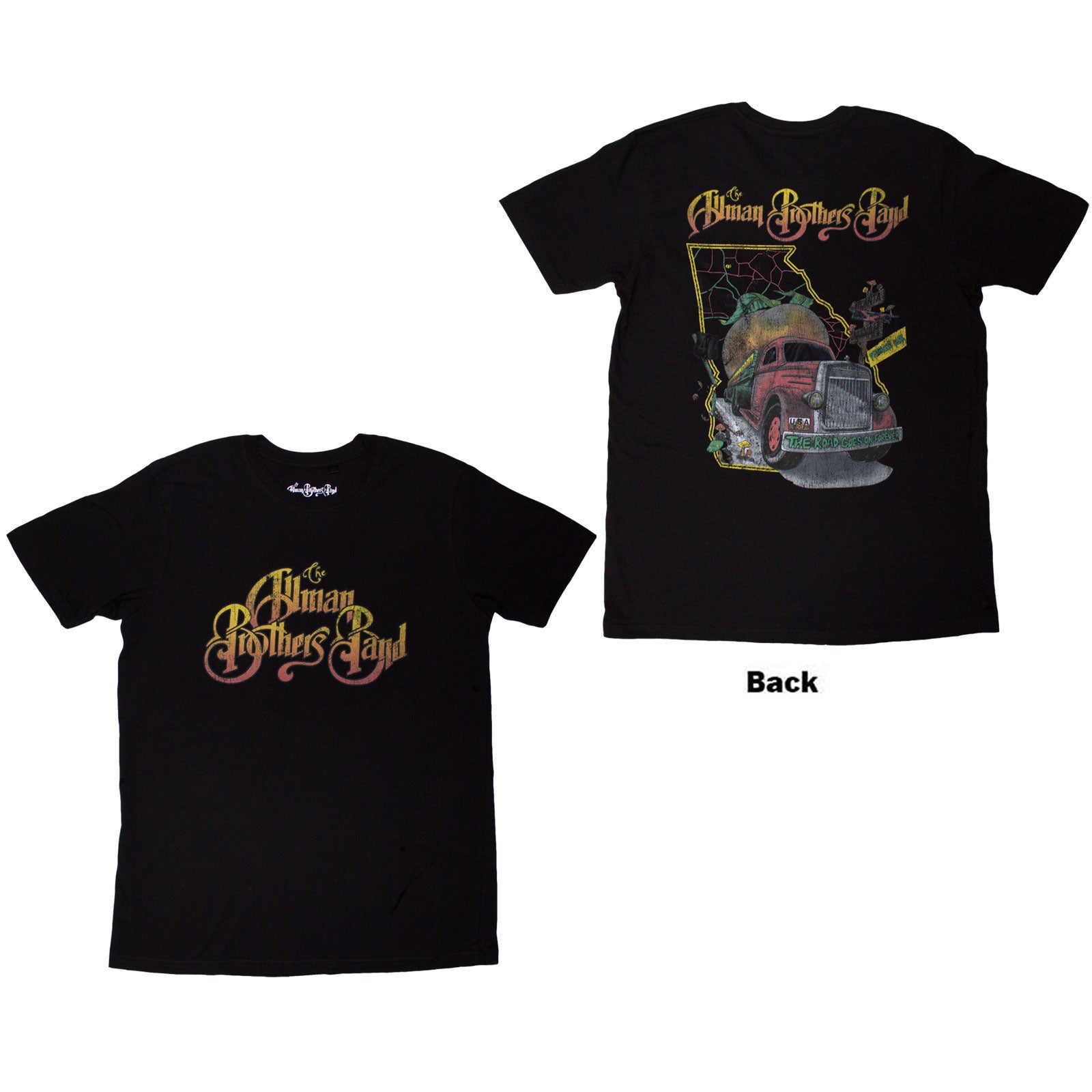 The Allman Brothers Band: Road Goes On T-Shirt (Back Print)