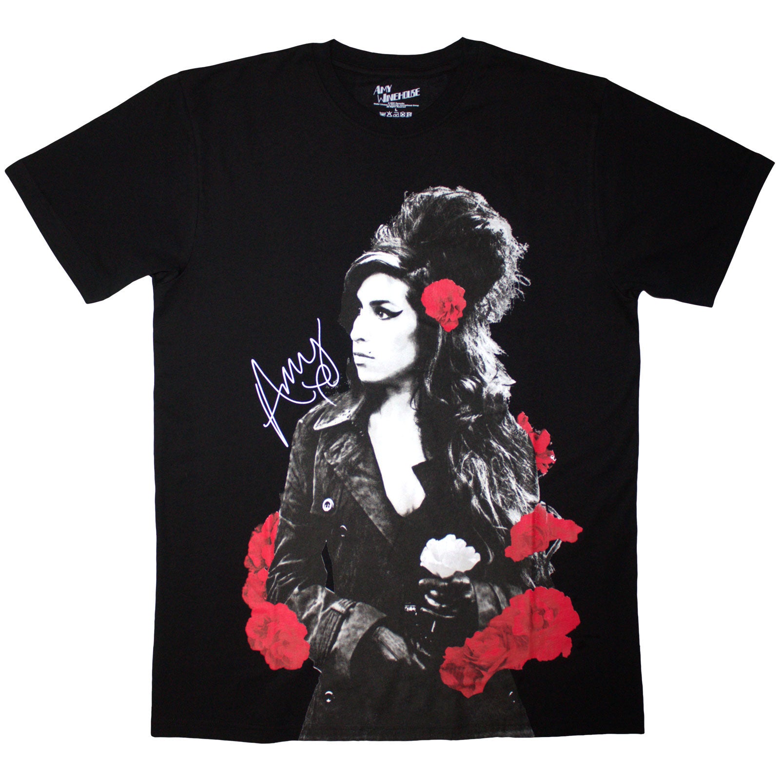 Amy Winehouse: Rose Portrait T-Shirt