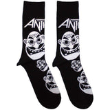 Anthrax: Faces Pattern B&W Ankle Socks