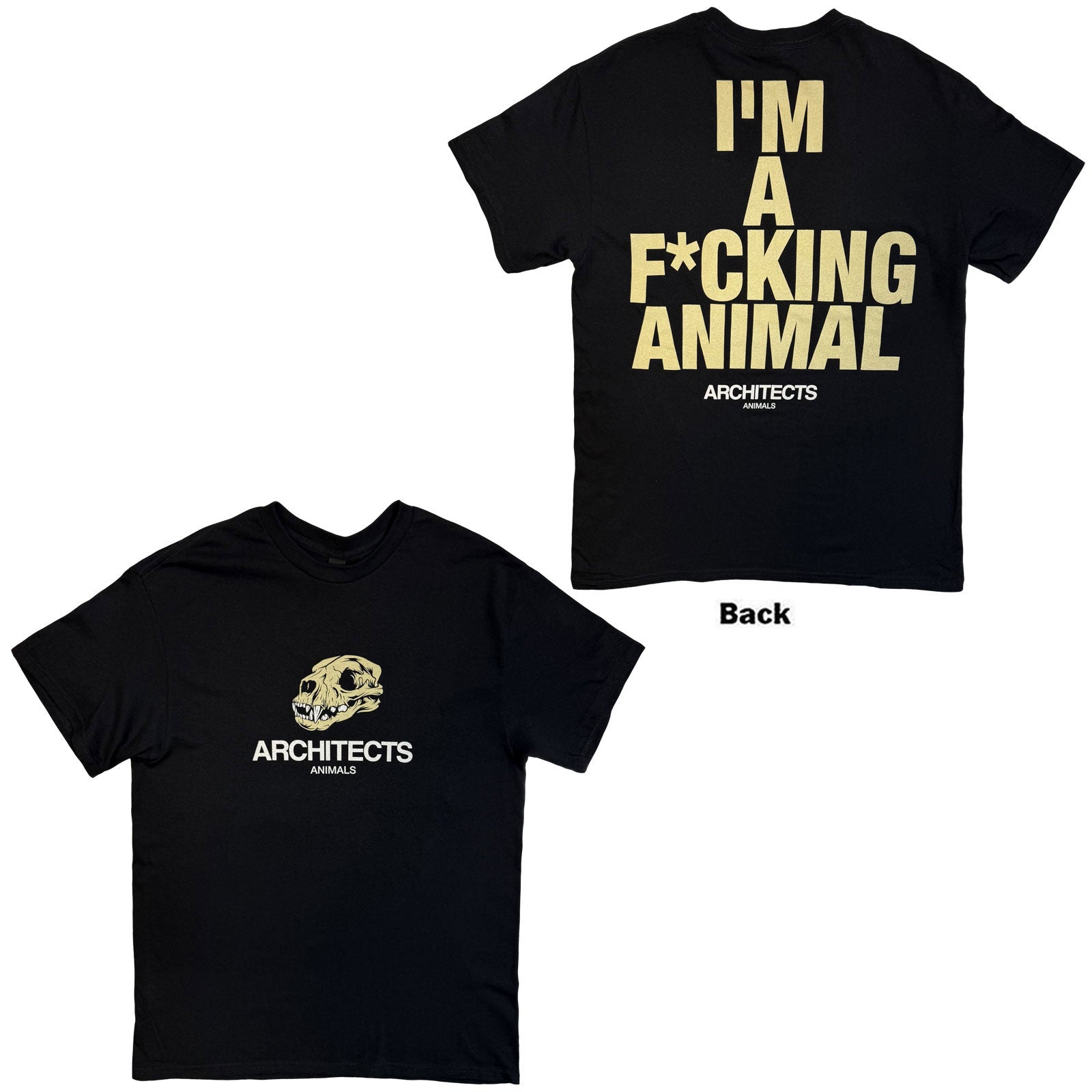 Architects: I'm A F*cking Animal (Ex - Tour) T-shirt – officielt merchandise