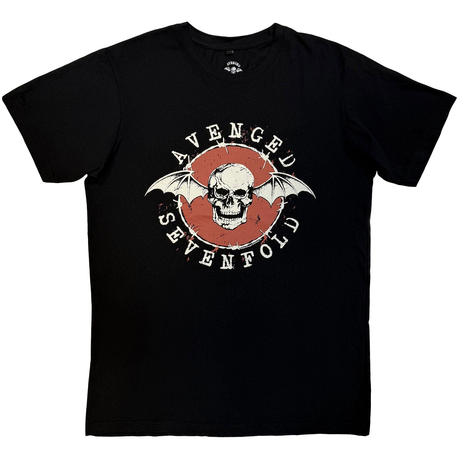 Avenged Sevenfold: Deathbat Red Circle T-shirt – officielt merchandise