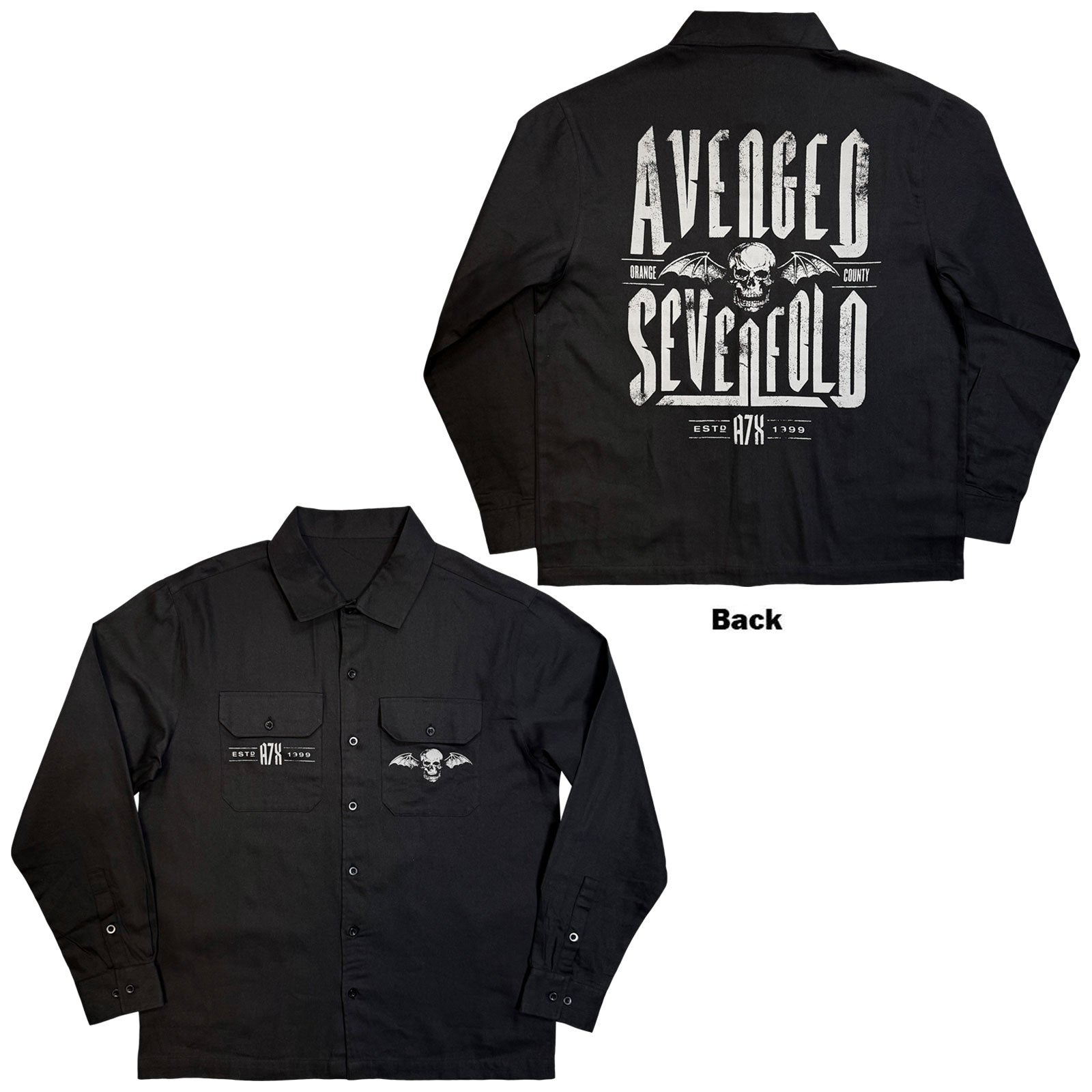 Avenged Sevenfold: Est. 1999 Casual Shirt – officielt merchandise