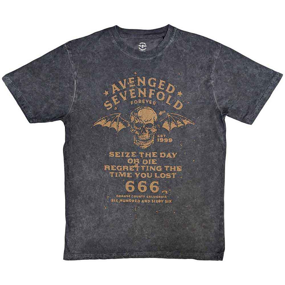 Avenged Sevenfold: Seize The Day (Wash Collection) T-shirt – officielt merchandise