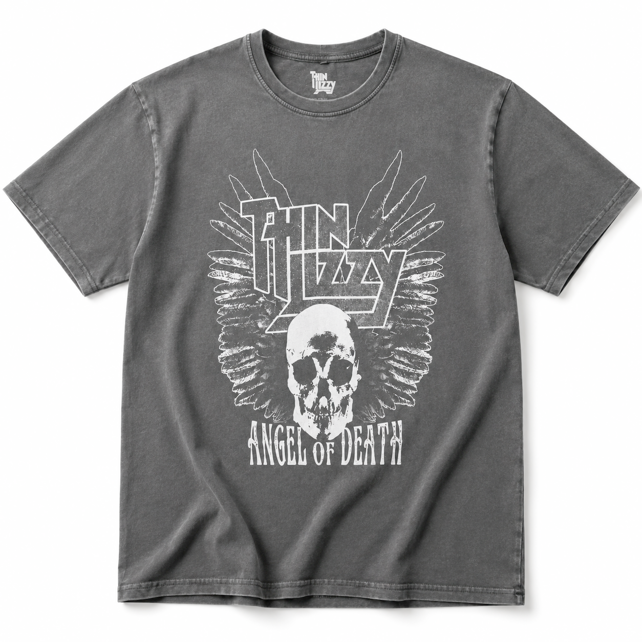 Thin Lizzy: Angel Of Death Stone Wash T-Shirt (Wash)