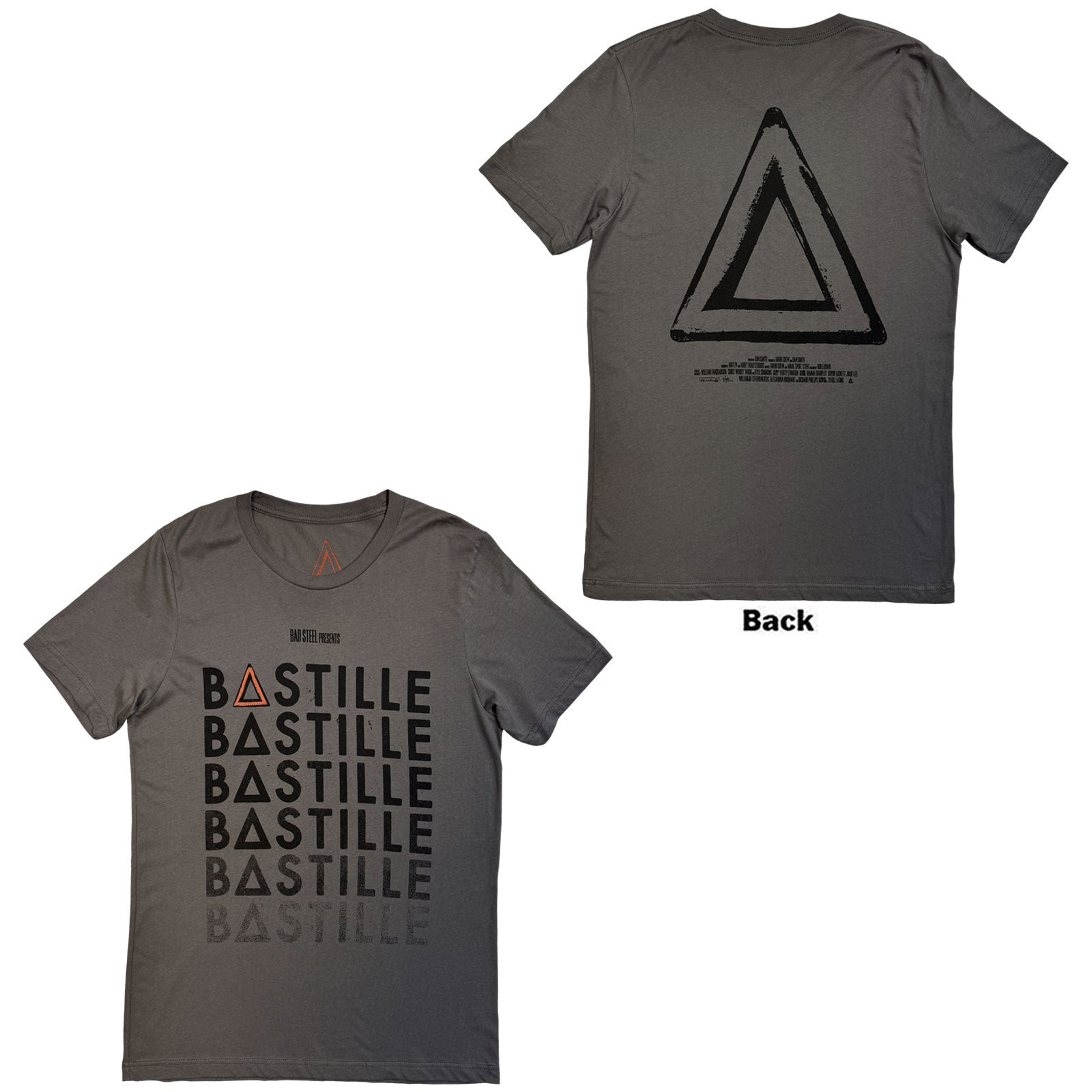 Bastille: Repeat Logo (Charcoal Grey) (Ex - Tour) T-shirt – officielt merchandise