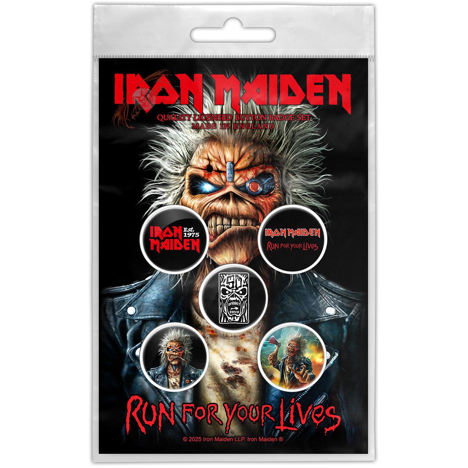 Iron Maiden: Run For Your Lives Button Badge Pack