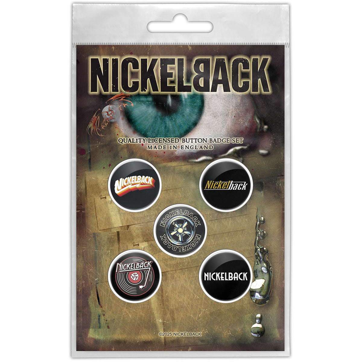 Nickelback: Silver Side Up Badge pack – officielt merchandise