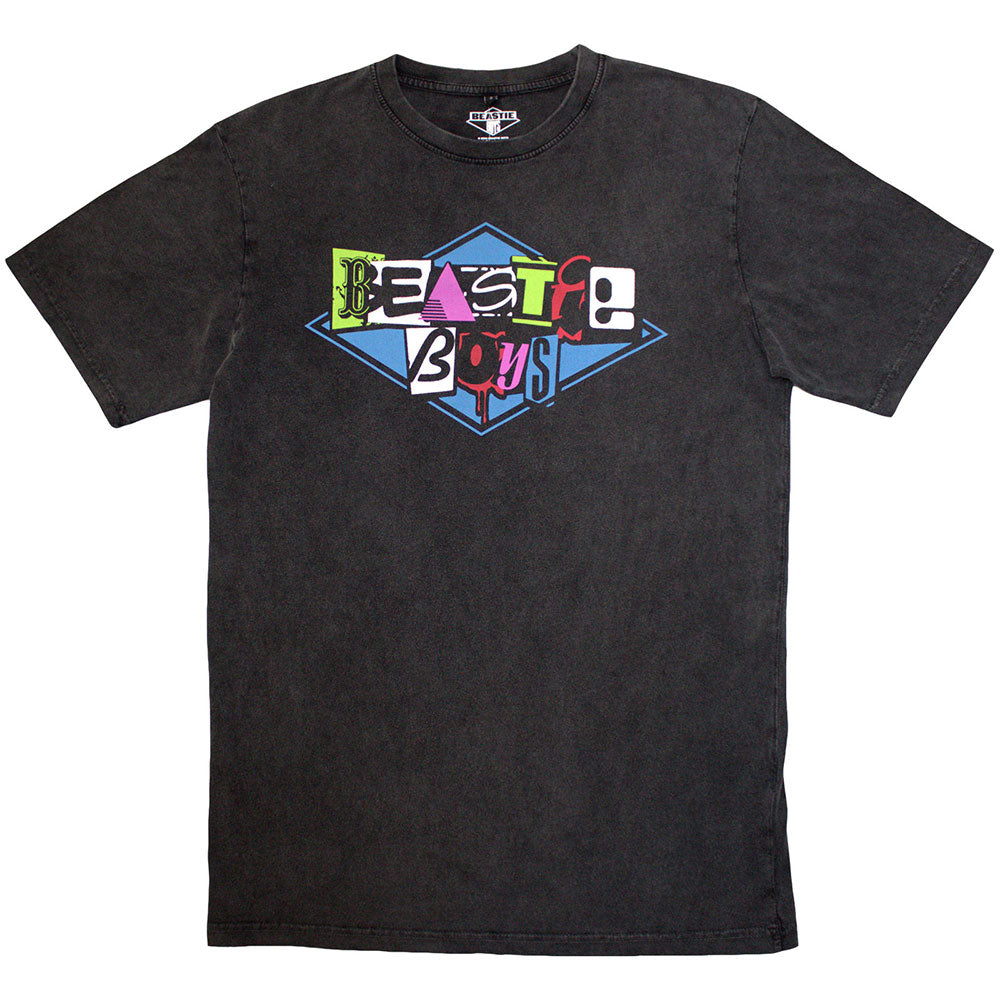 The Beastie Boys: Multicolour Logo Stone Wash T-Shirt (Stone Wash)