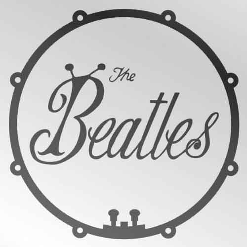 The Beatles: Bug Logo & Drum Magnet – officielt merchandise