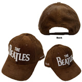 The Beatles: Drop T Logo & Apple Corduroy (Brown) Cap – officielt merchandise