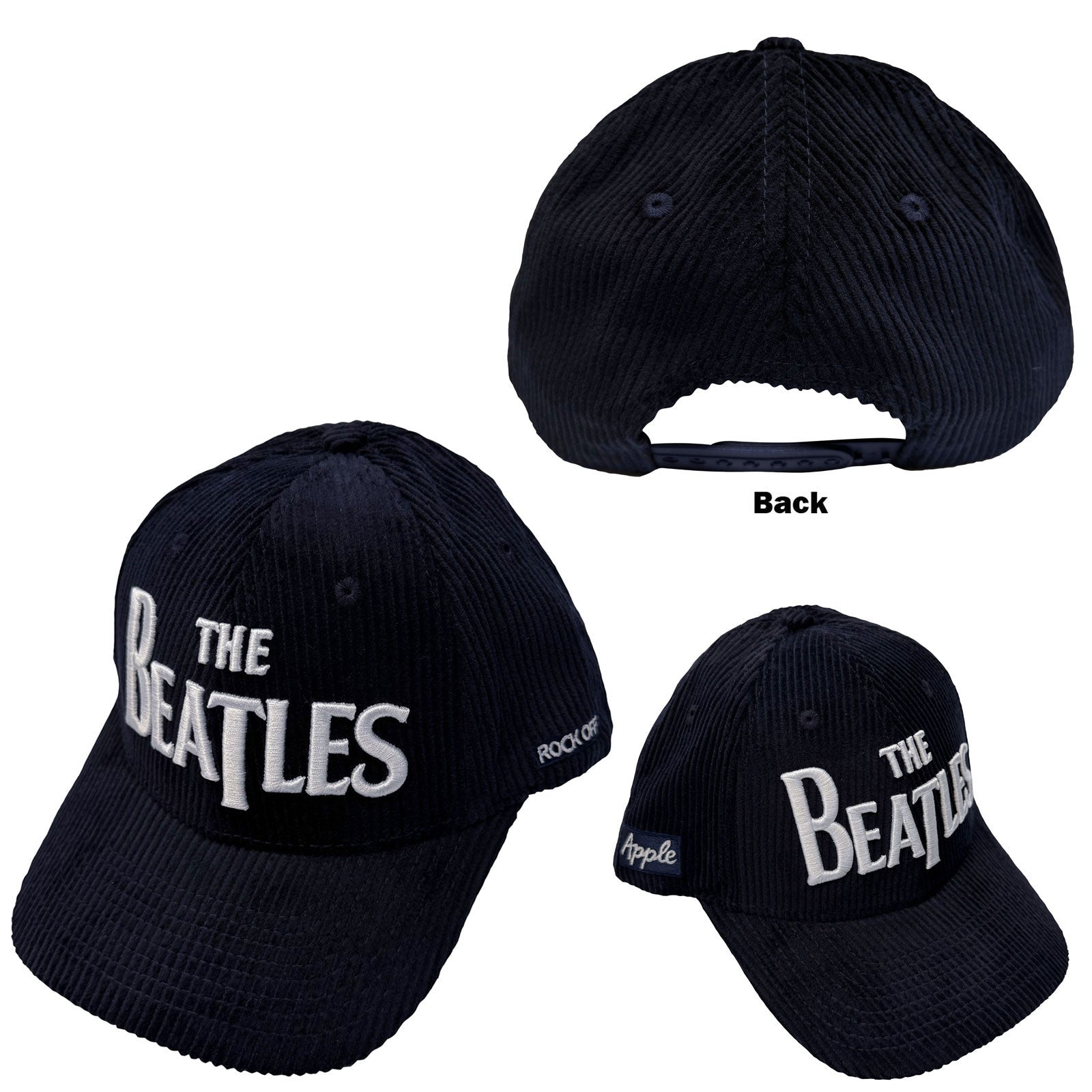 The Beatles: Drop T Logo & Apple Corduroy Cap – officielt merchandise