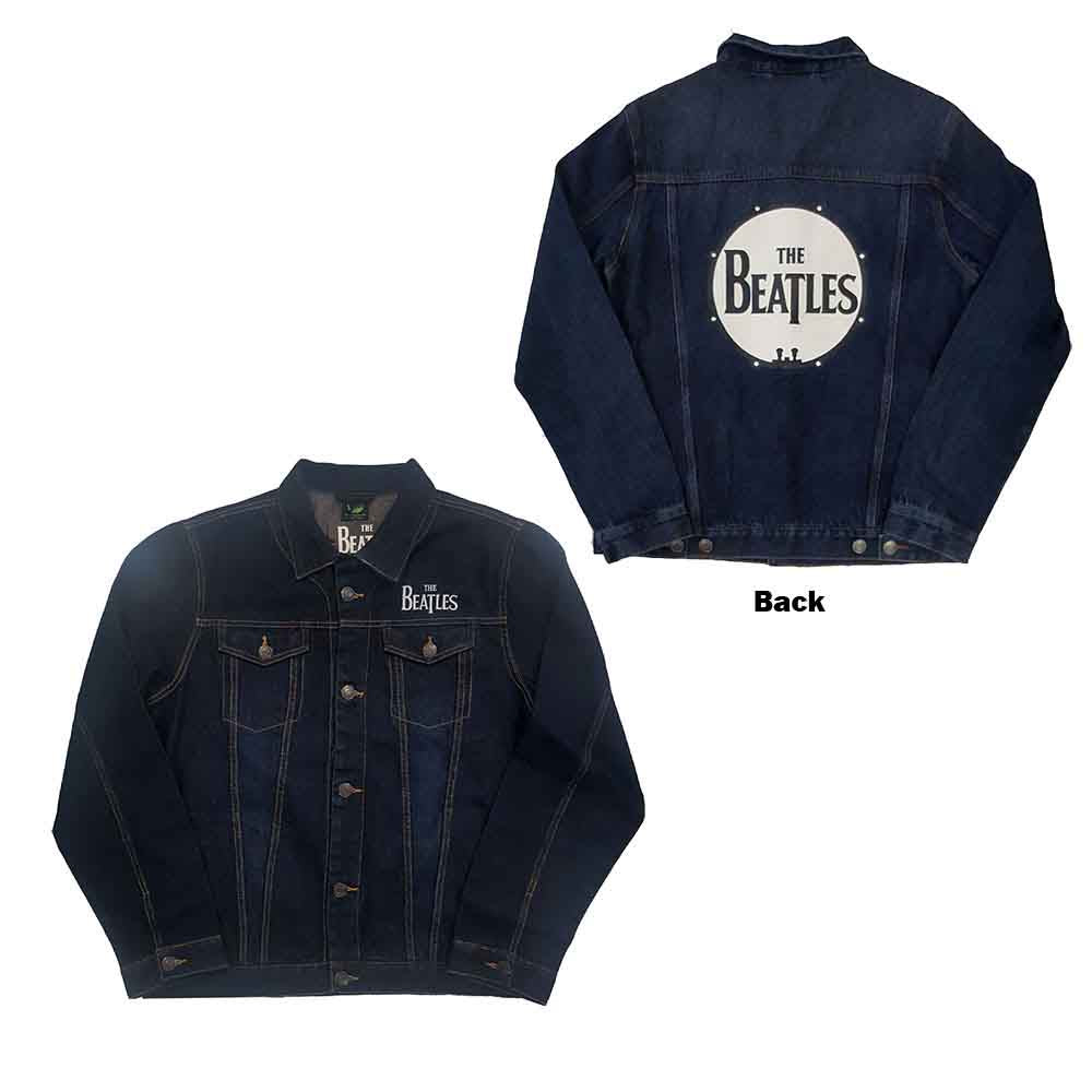 The Beatles: Drum Logo (Denim Blue) Jakke – officielt merchandise
