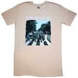 The Beatles: Abbey Road & Logo (Sand) T-shirt – officielt merchandise
