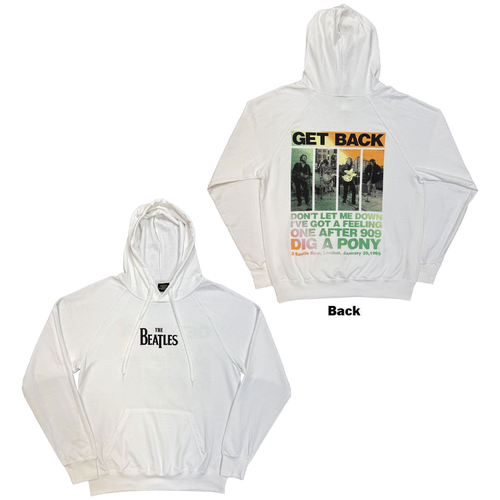 The Beatles: 3 Savile Row Hoodie – officielt merchandise