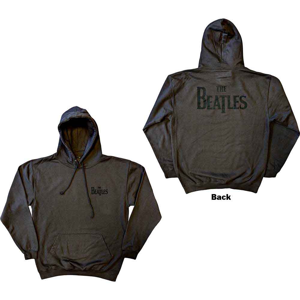 The Beatles: Drop T Logo (Charcoal Grey) Hoodie – officielt merchandise