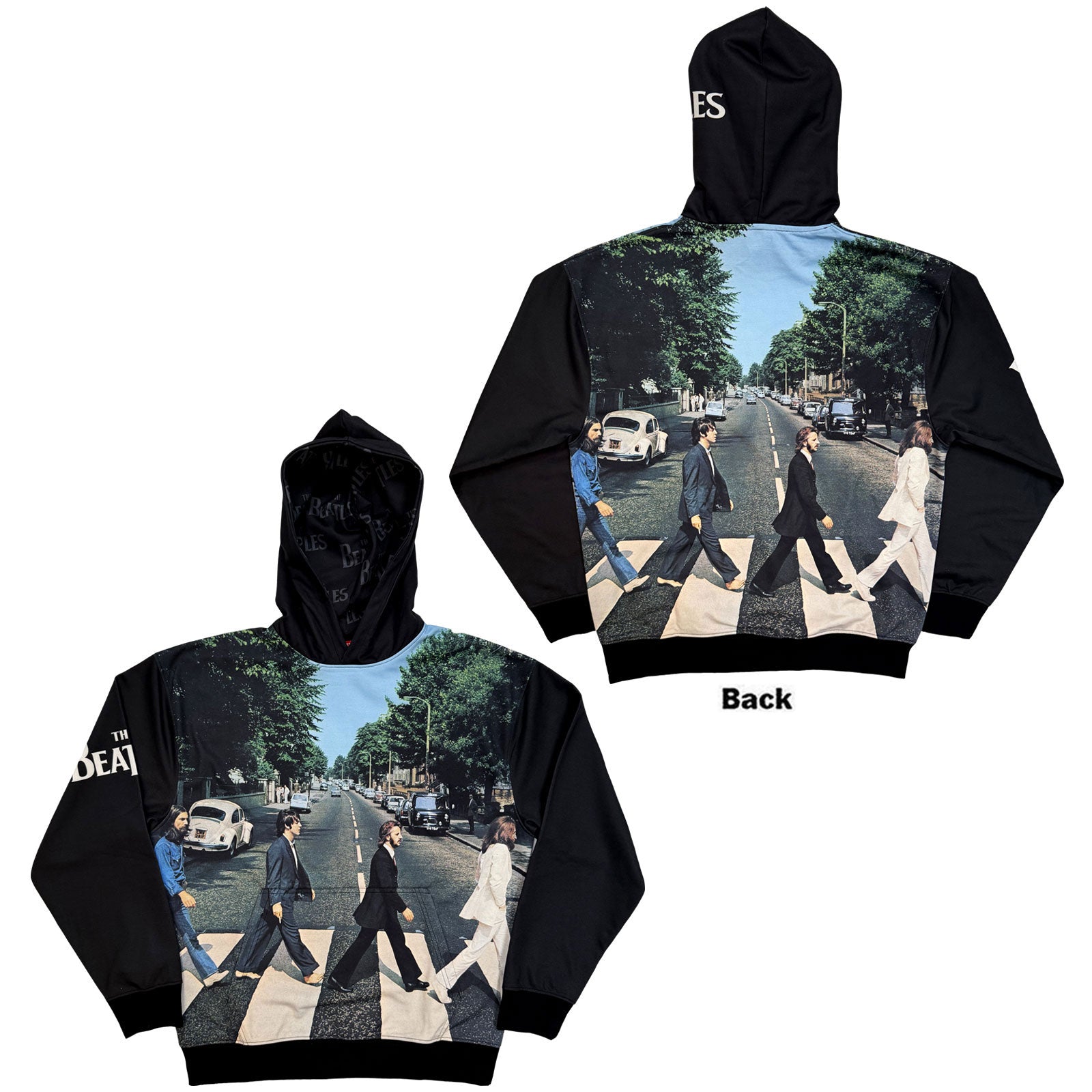 The Beatles: Abbey Road (All Over Print) Hoodie – officielt merchandise