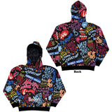 The Beatles: Song Titles (All Over Print) Hoodie – officielt merchandise