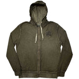 The Beatles: Apple Logo Stone Wash Zipped Hoodie (Wash)