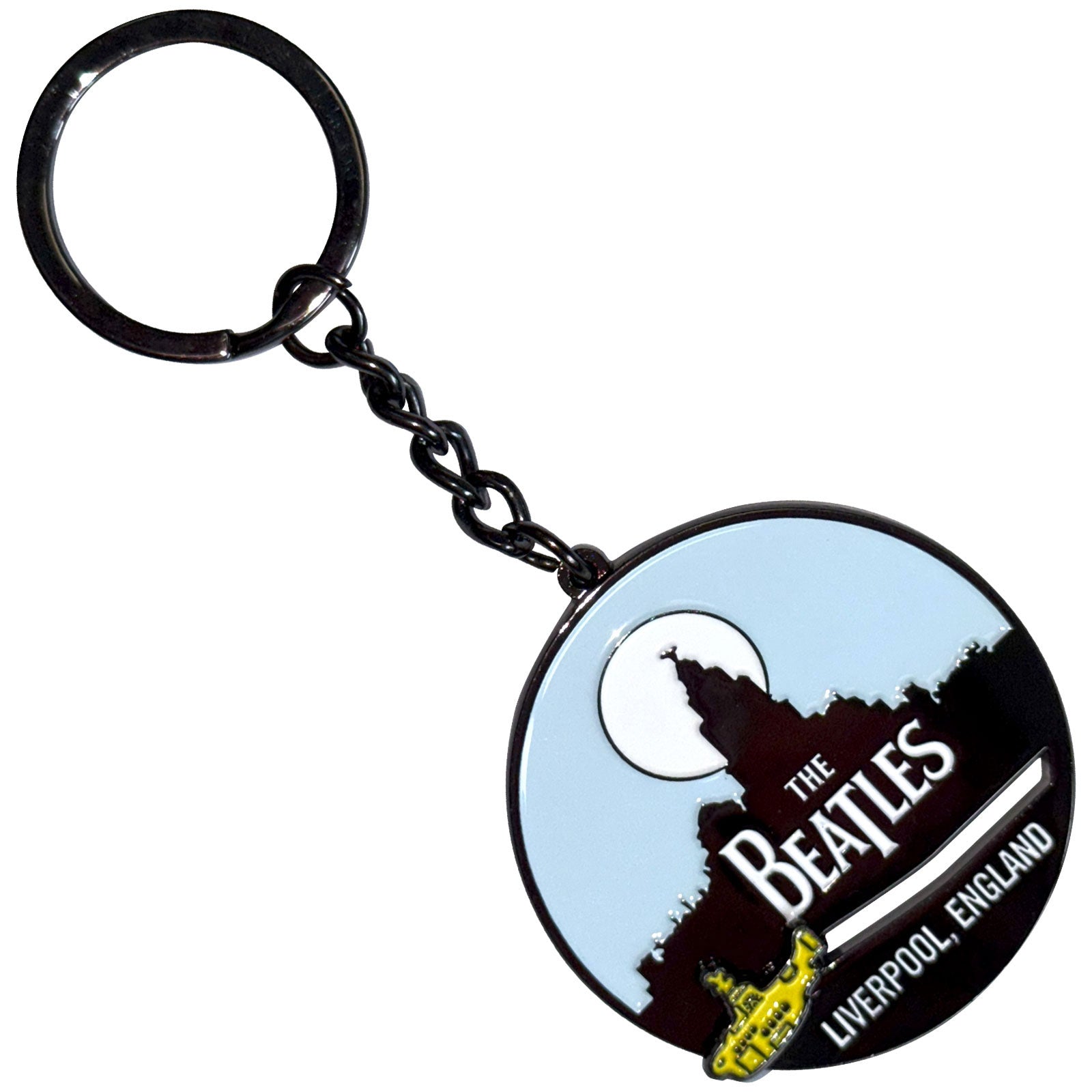 The Beatles: Liverpool Skyline & Yellow Submarine Keychain