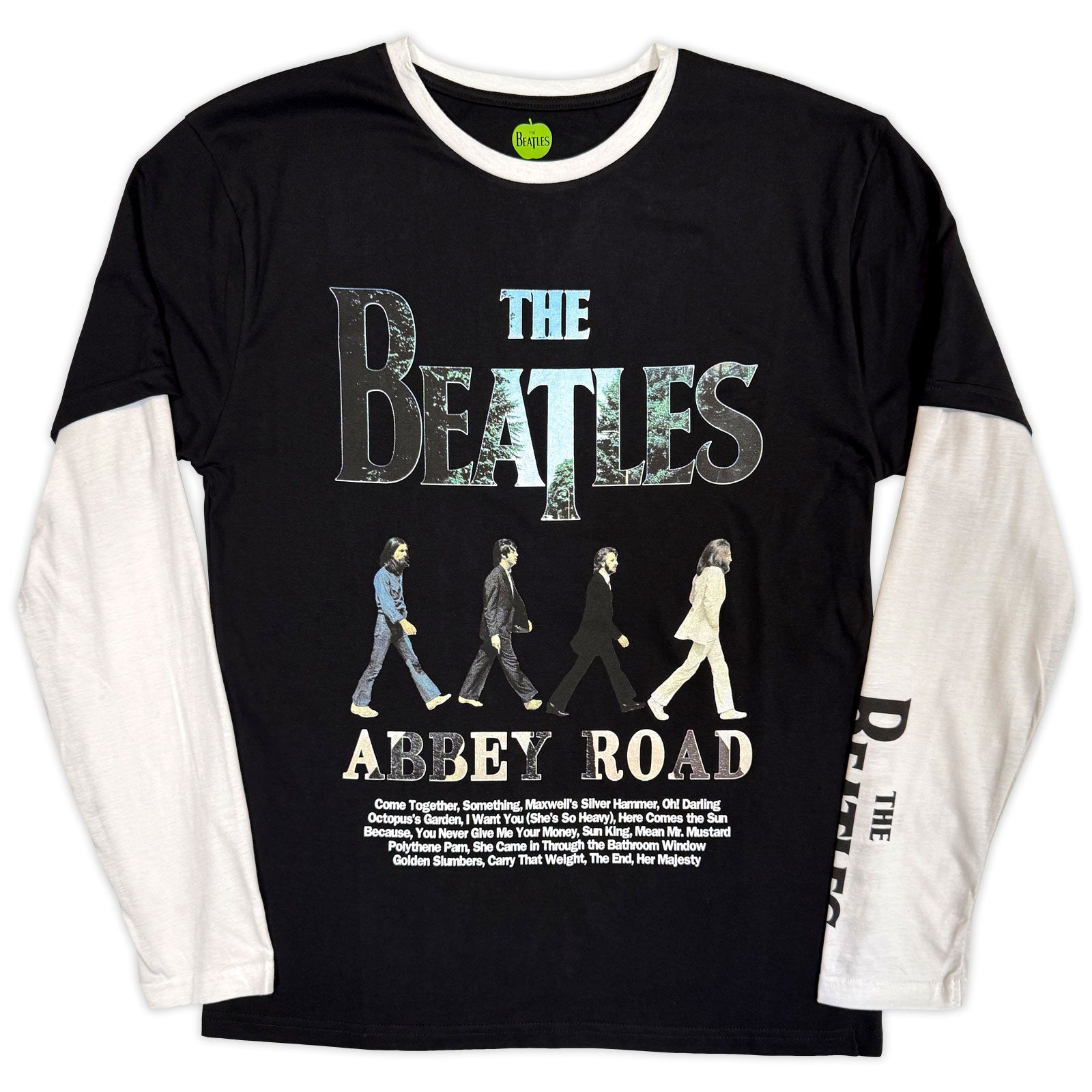 The Beatles: Abbey Road Infill (Black & White) (Sleeve Print) Long Sleeve – officielt merchandise