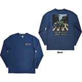 The Beatles: Abbey Road (Denim Blue) (Back & Sleeve Print) Long Sleeve – officielt merchandise