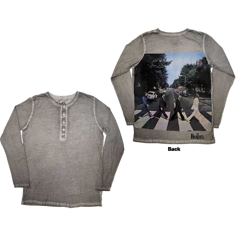 The Beatles: Abbey Road Back Print Stone Wash Long Sleeve T-Shirt (Back Print)