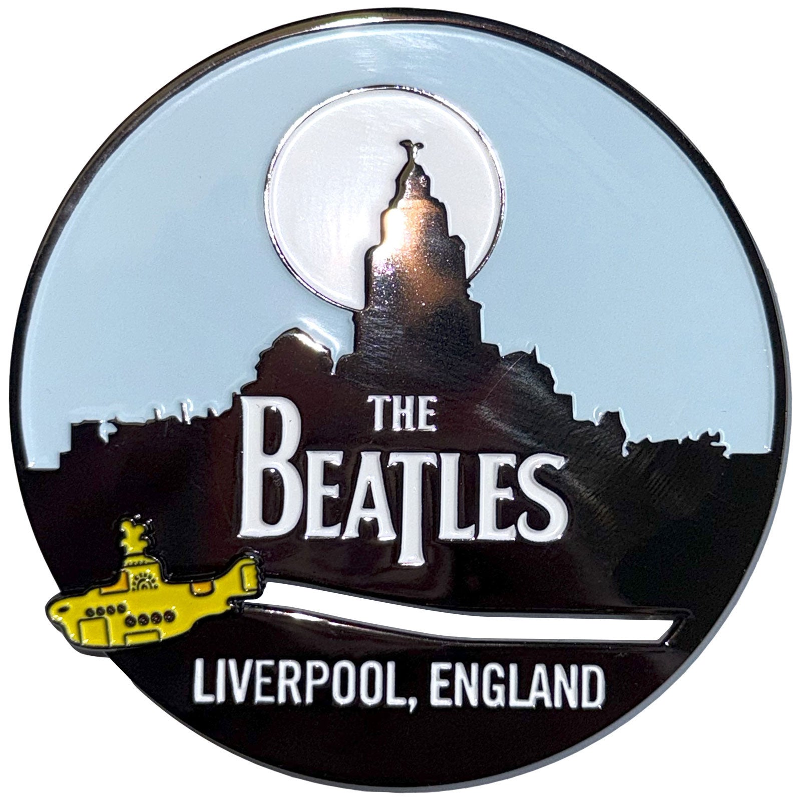 The Beatles: Liverpool Skyline & Yellow Submarine Premium Fridge Magnet