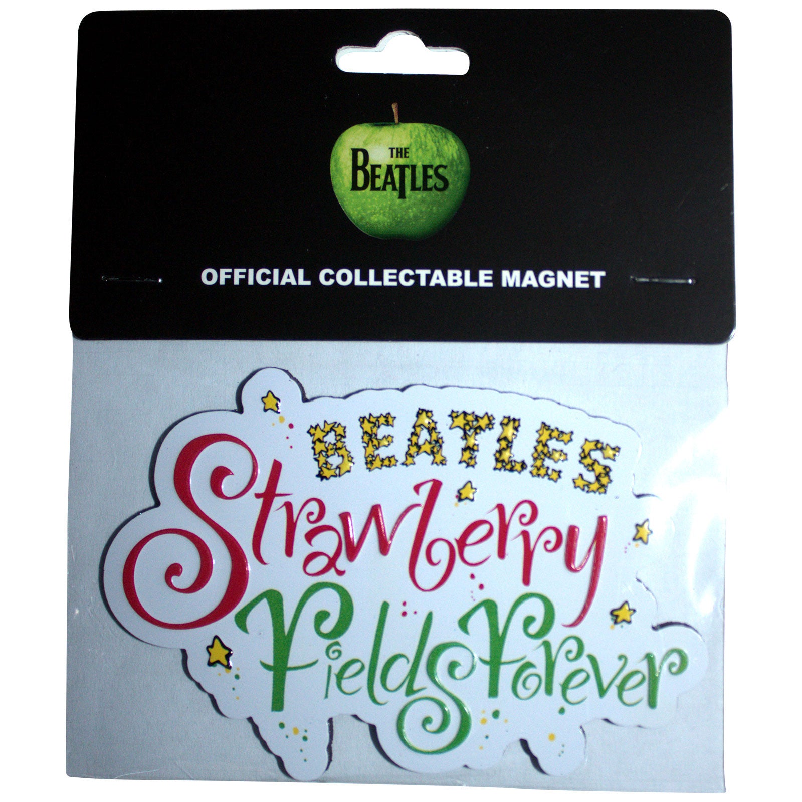 The Beatles: Strawberry Fields Forever Logo Embossed Premium Fridge Magnet
